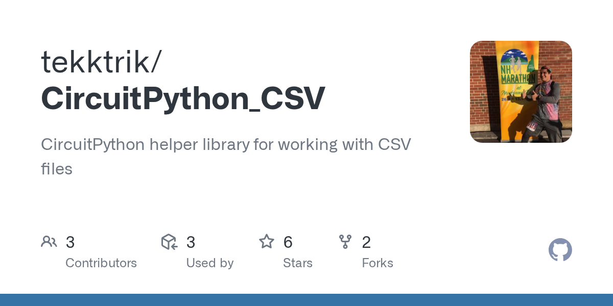 Image summary statistics for CircuitPython_CSV